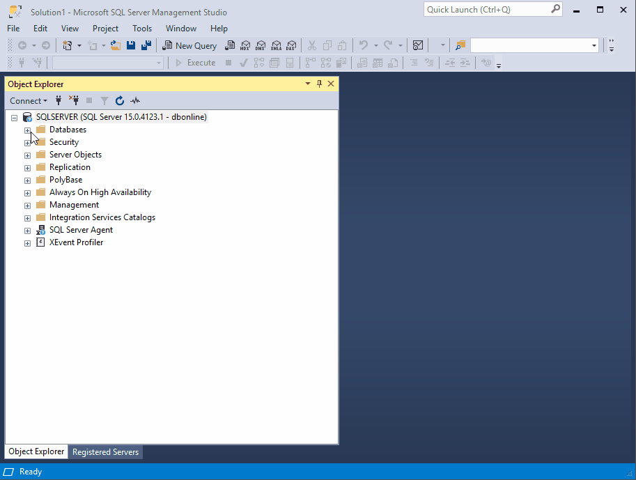 Virtual Folders in the SSMS Object Explorer